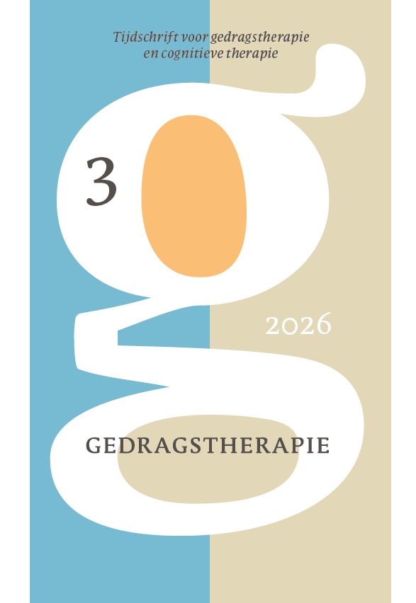 Omslagfoto van het 3de nummer van Tijdschrift voor gedragstherapie