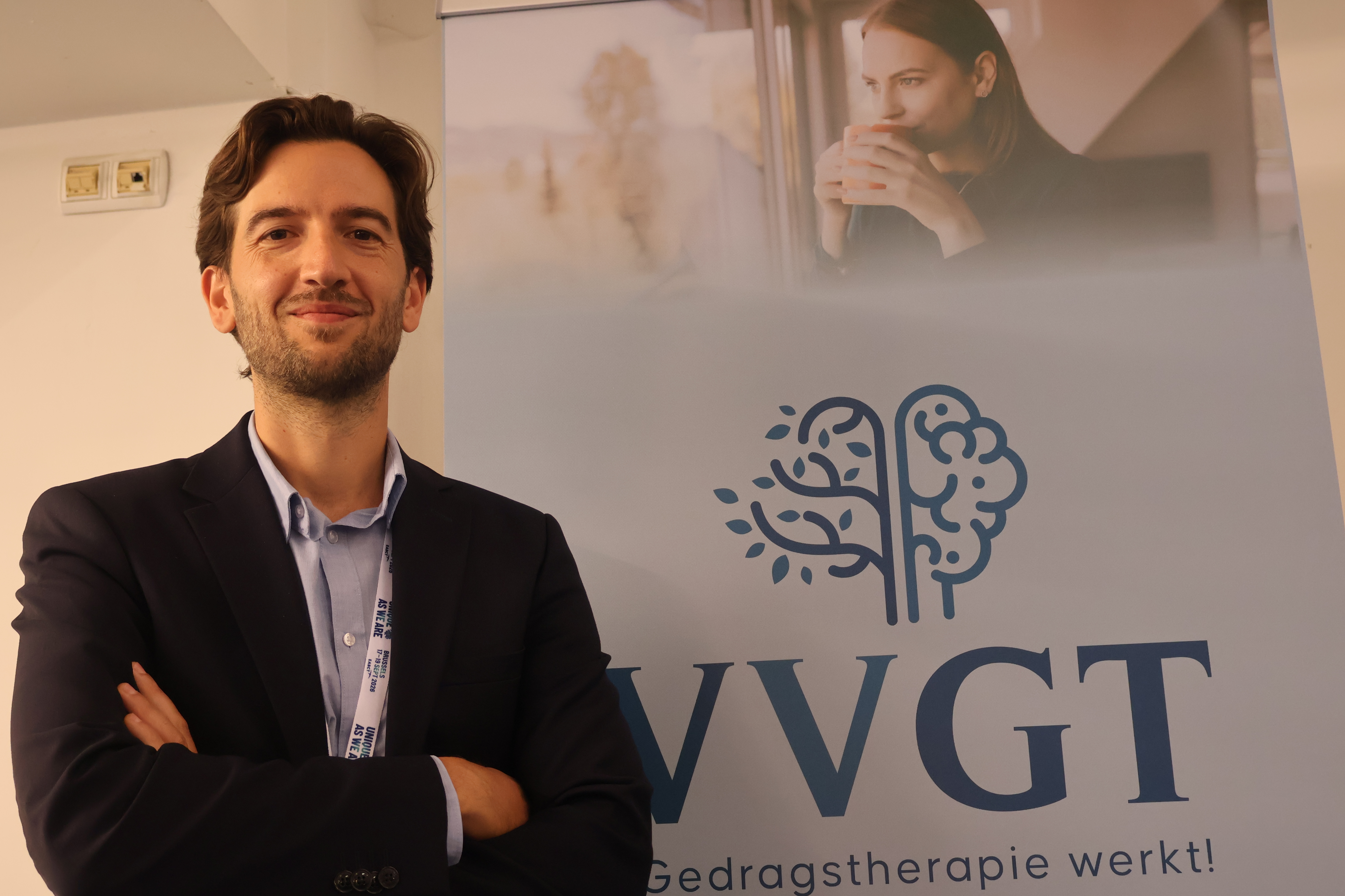 Kristof Hoorelbeke op het EABCT congres in Brussel